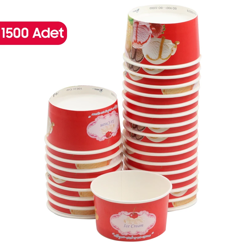 Akka 100 Cc Karton Dondurma Kasesi 1500 Adet - 1