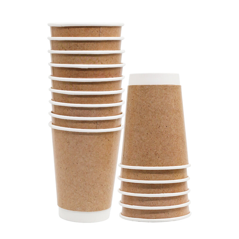 Akka Double Wall Kraft Desenli Karton Bardak 14 Oz 1000 Li - 1