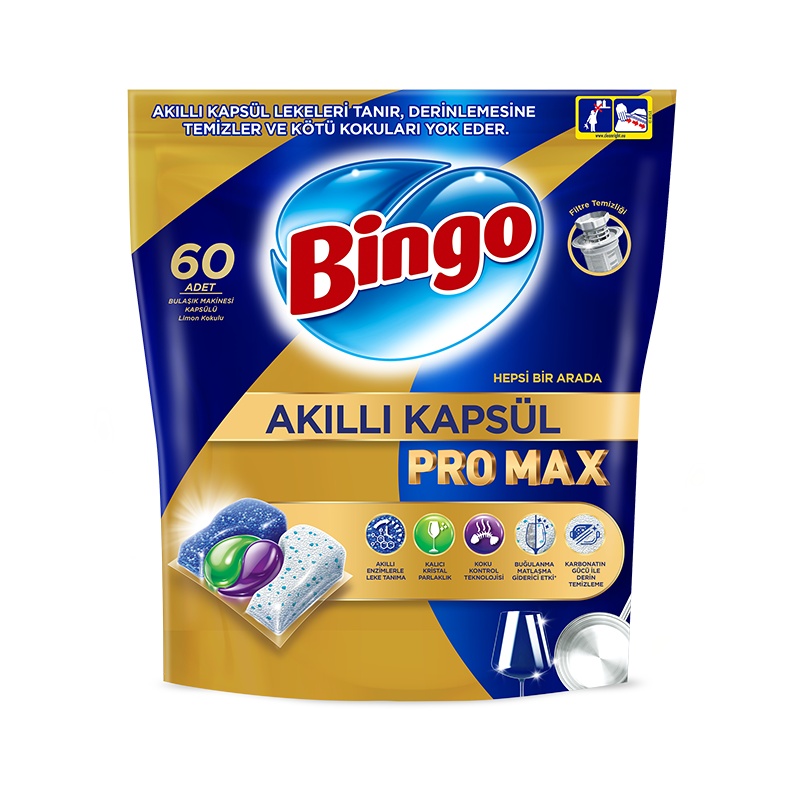 Bingo Akıllı Bulaşık Kapsülü Pro Max 60 Adet - BİNGO
