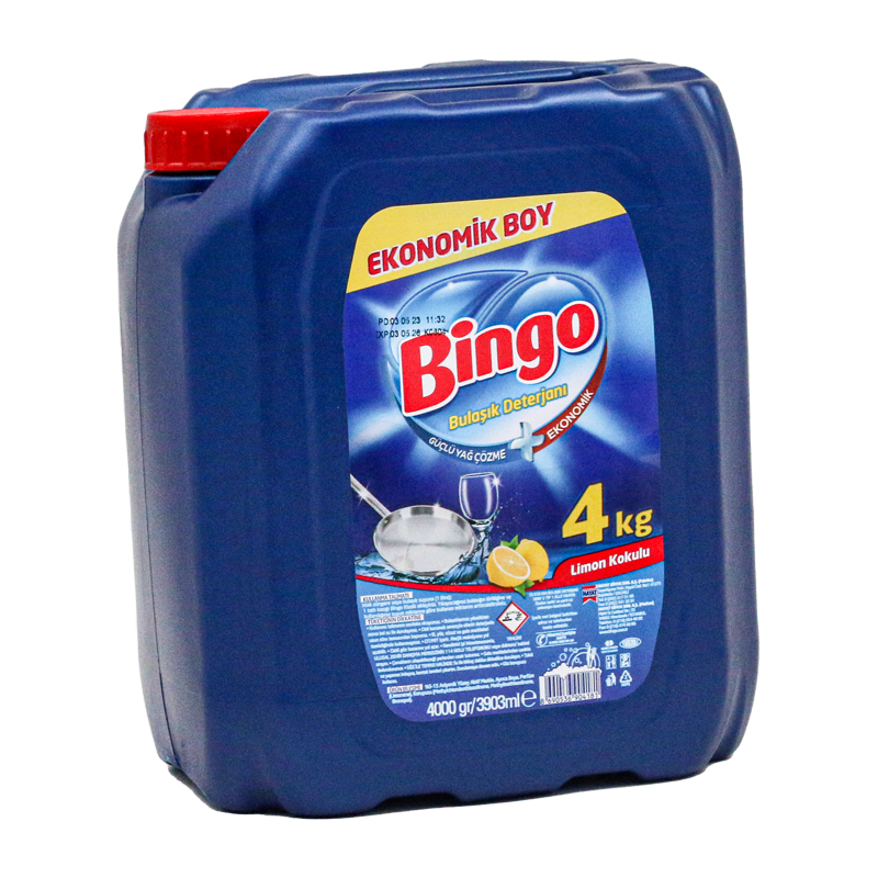 Bingo Limon Kokulu Sıvı Bulaşık Deterjanı 4 Kg - 1