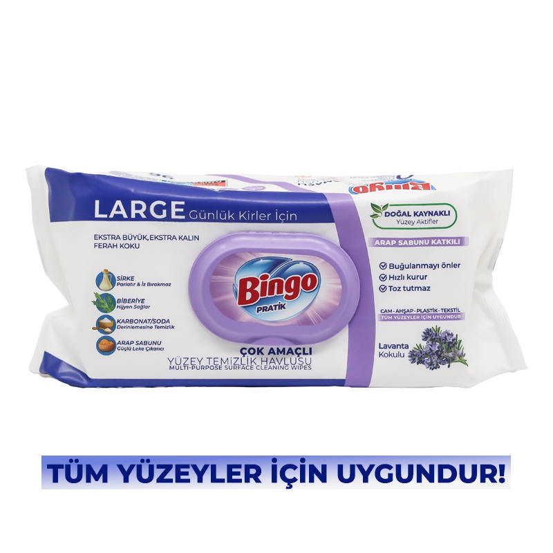 Bingo Pratik Large Yüzey Temizlik Havlusu Lavanta 96 Lı - 3
