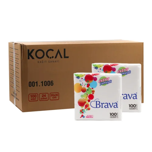Brava Extra Peçete 100 Lü 24 Paket 30x30 Cm Koçal - 1