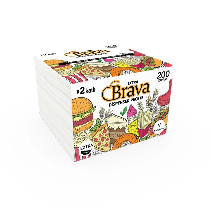 Brava Yeni Nesil Dispenser Peçete 200 Lü 18 Paket Koçal 18x200 - 1