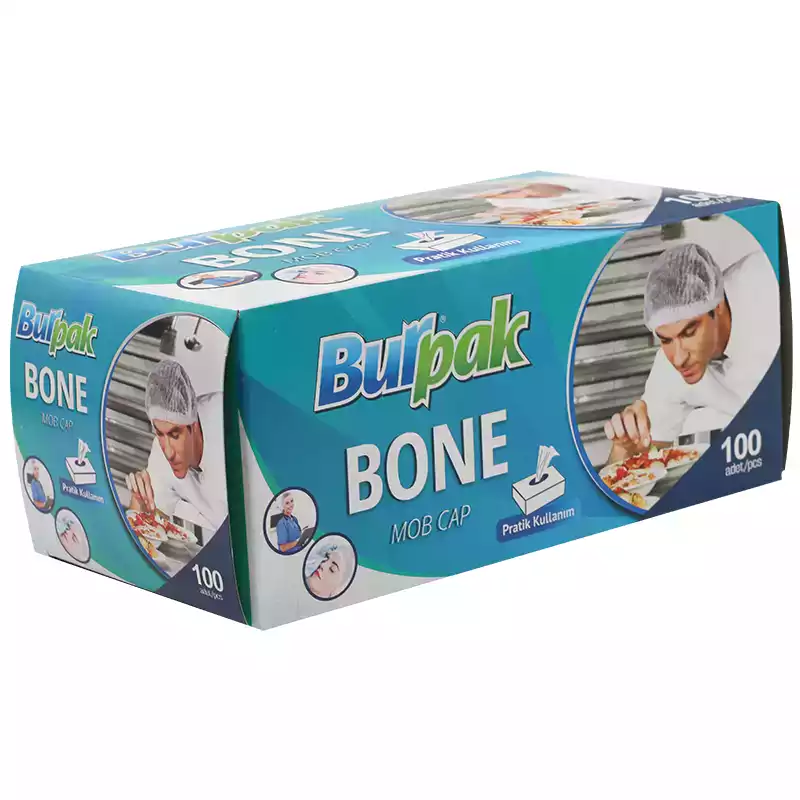 Burpak Tek Kullanımlık Bone Kutulu 100'lü - 3