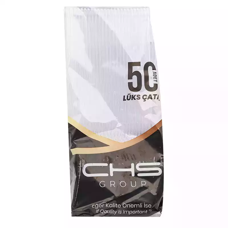 Chs Lüx Plastik Çatal Şeffaf 50'li - 1