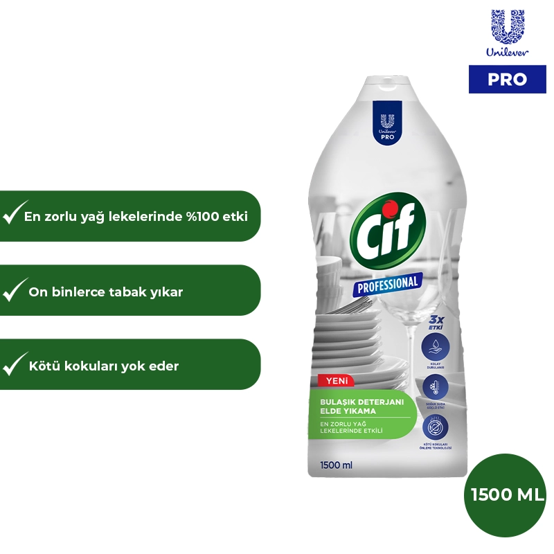 Cif Professional Elde Bulaşık Detrjanı 1500 Ml U-Pro - 1