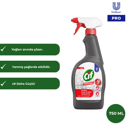 Cif Professional Fırın Ocak Izgara Temizleyici Sprey 750 ML - 1