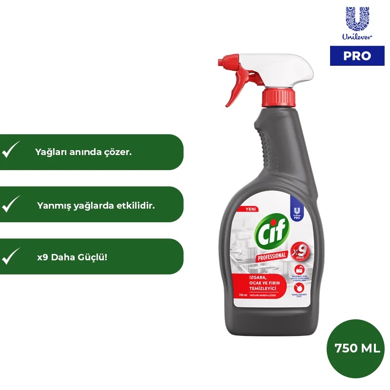Cif Professional Fırın Ocak Izgara Temizleyici Sprey 750 ML - CİF