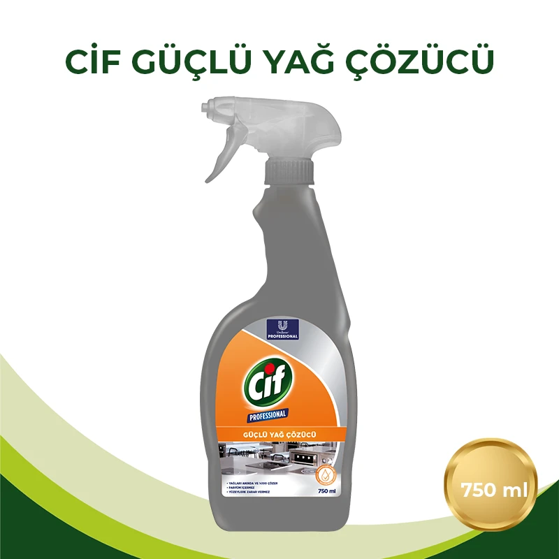 Cif Sprey Professional Güçlü Yağ Çözücü Sprey 750 ML - 2