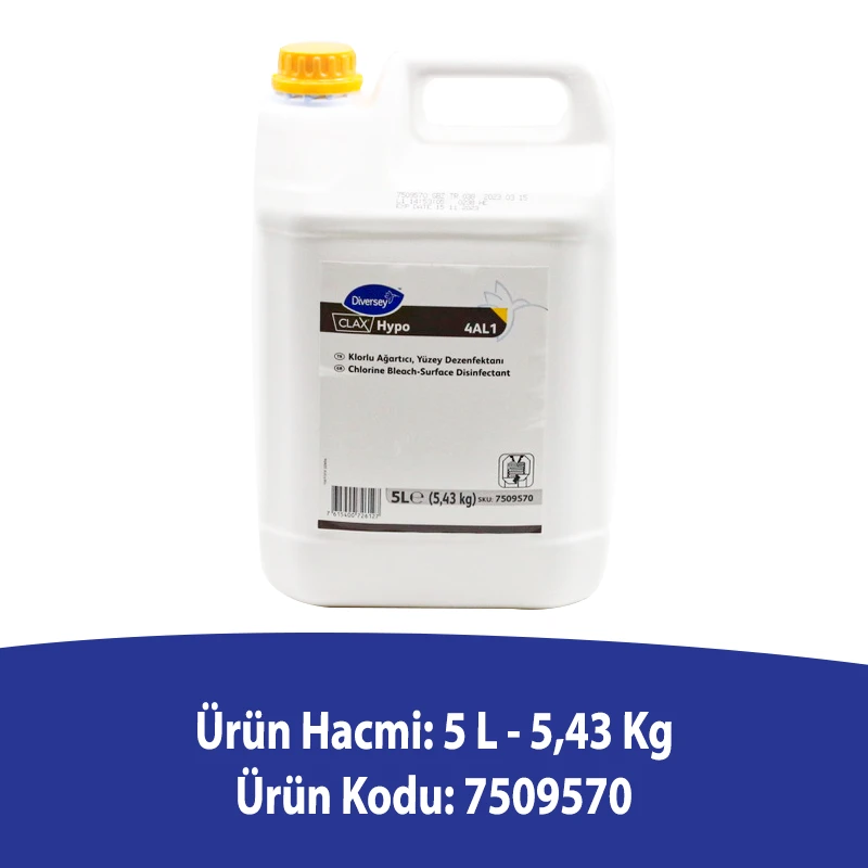 Diversey Clax Hypo 4AL1 Klorlu Ağartıcı 5 L - 2