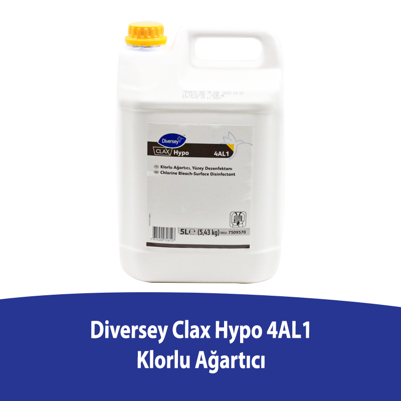 Diversey Clax Hypo 4AL1 Klorlu Ağartıcı 5 L - 1
