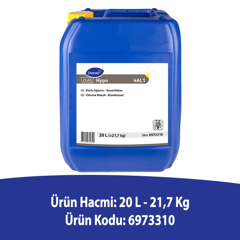 Diversey Clax Hypo 4AL1 Klorlu Sıvı Ağartıcı 20 L - 2