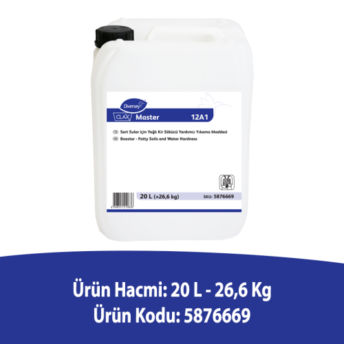 Diversey Clax Master 12A1 Sert Sular İçin Yağ ve Kir Sökücü 20L - 2