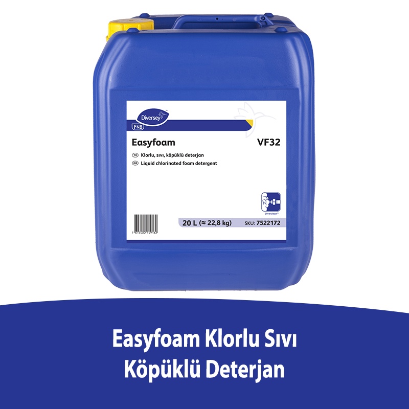 Diversey Easyfoam VF32 Klorlu, Sıvıkı Köpüklü Deterjan 20L - 1