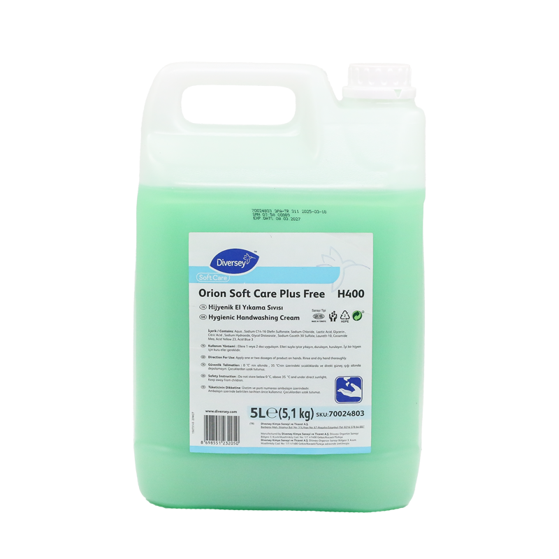 Diversey Orion Soft Care Plus Free Yeşil Sedefli El Yıkama Sıvısı 5 L - 3
