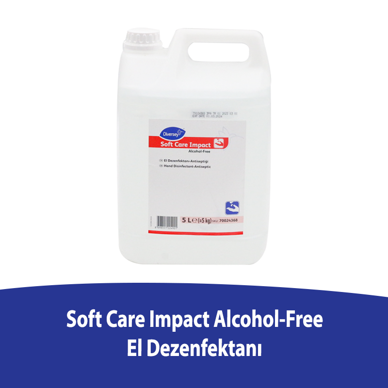 Diversey Soft Care Impact Alcohol-Free Alkolsüz El Dezenfektanı 5L- 5Kg - 1