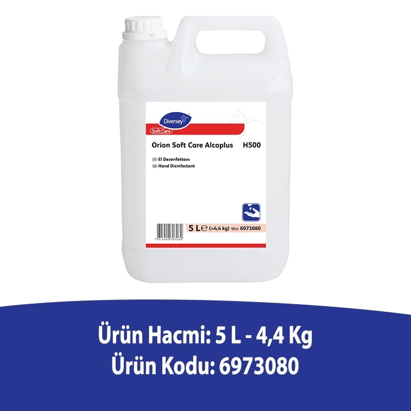 Diversey Soft Care Orion Alcoplus H500 El Dezenfektanı 5L - DIVERSEY (1)