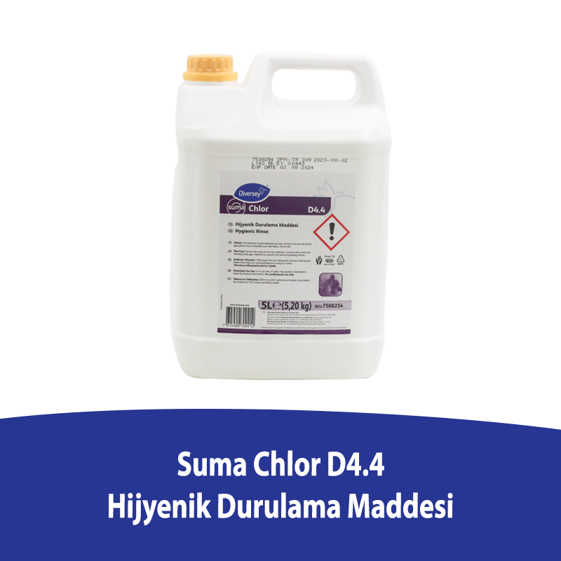 Diversey Suma Chlor D4.4 Hijyenik Meyve ve Sebze Durulama Maddesi 5 Litre - 1