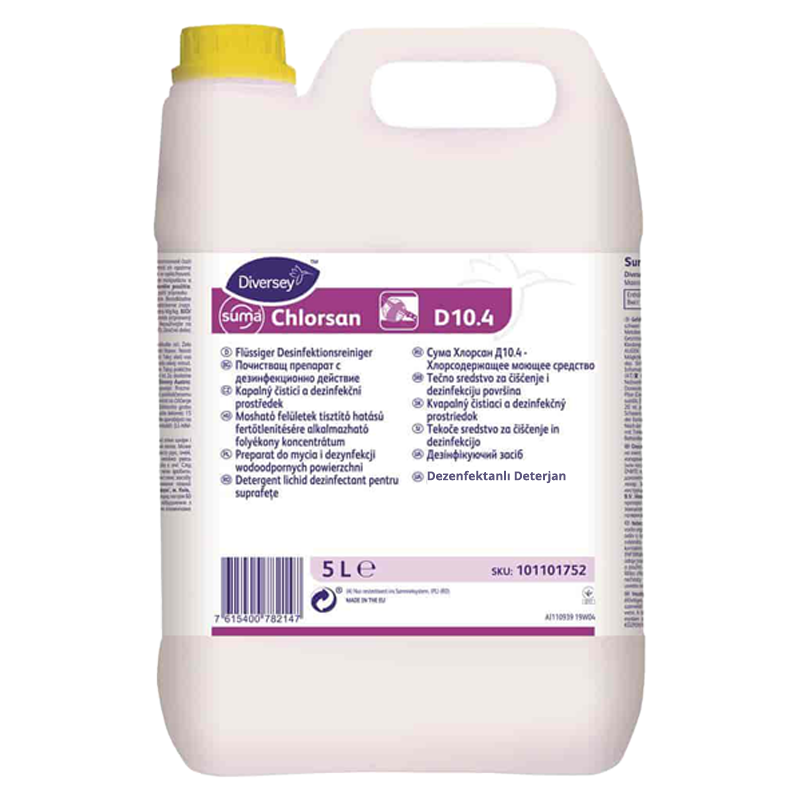 Diversey Suma Chlorsan D10.4 Dezenfektanlı Deterjan 5 L - 3