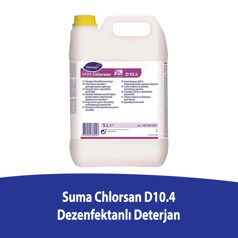 Diversey Suma Chlorsan D10.4 Dezenfektanlı Deterjan 5 L - 1