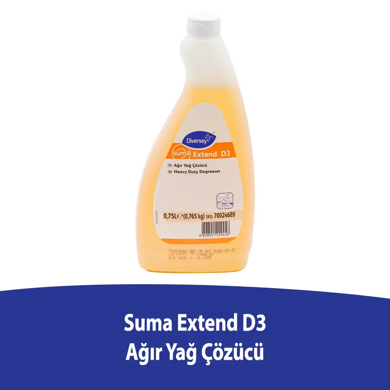 Diversey Suma Extend D3 Ağır Yağ Çözücü 750 Ml - 1