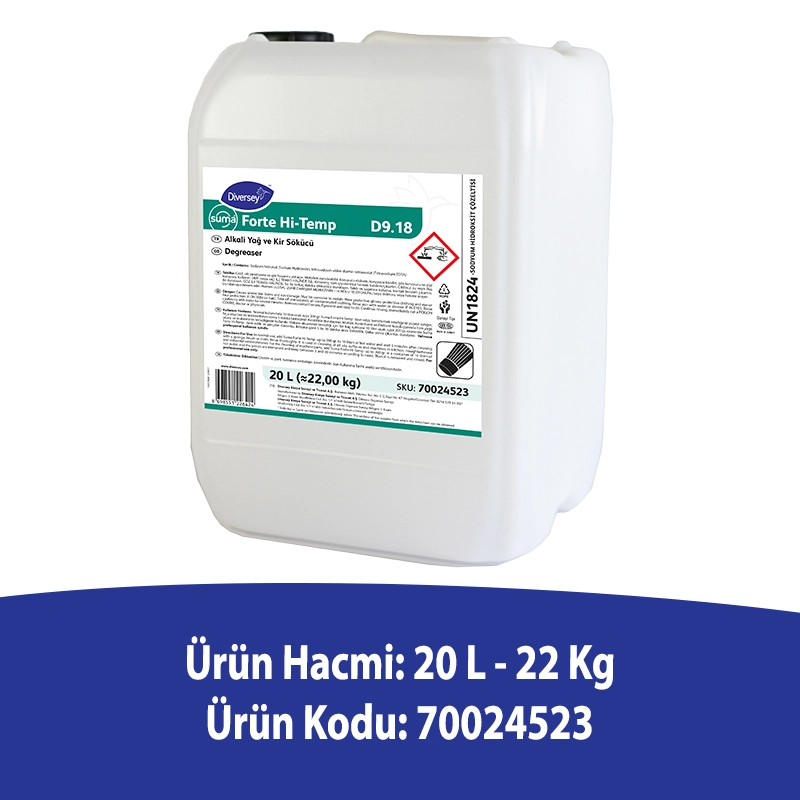 Diversey Suma Forte Hi-Temp Alkali Kir ve Yağ Çözücü 20 L - 2