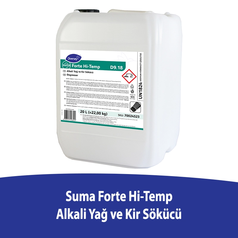 Diversey Suma Forte Hi-Temp Alkali Kir ve Yağ Çözücü 20 L - 1