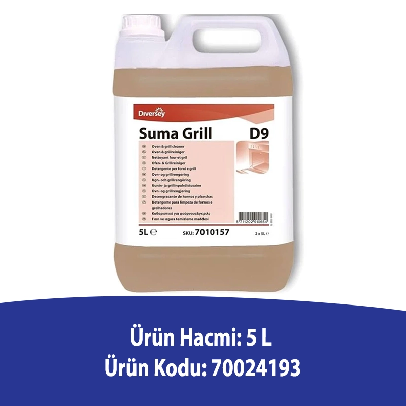 Diversey Suma Grill D9 Yağ Çözücü 5 L - 2