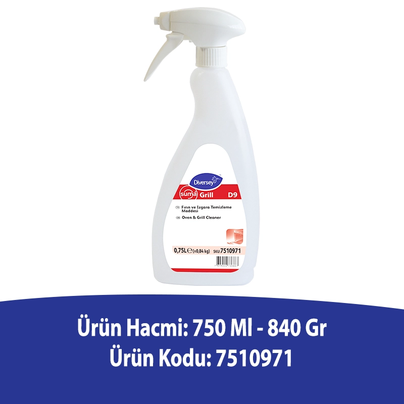 Diversey Suma Grill D9 Yağ Çözücü 750 Ml - 2