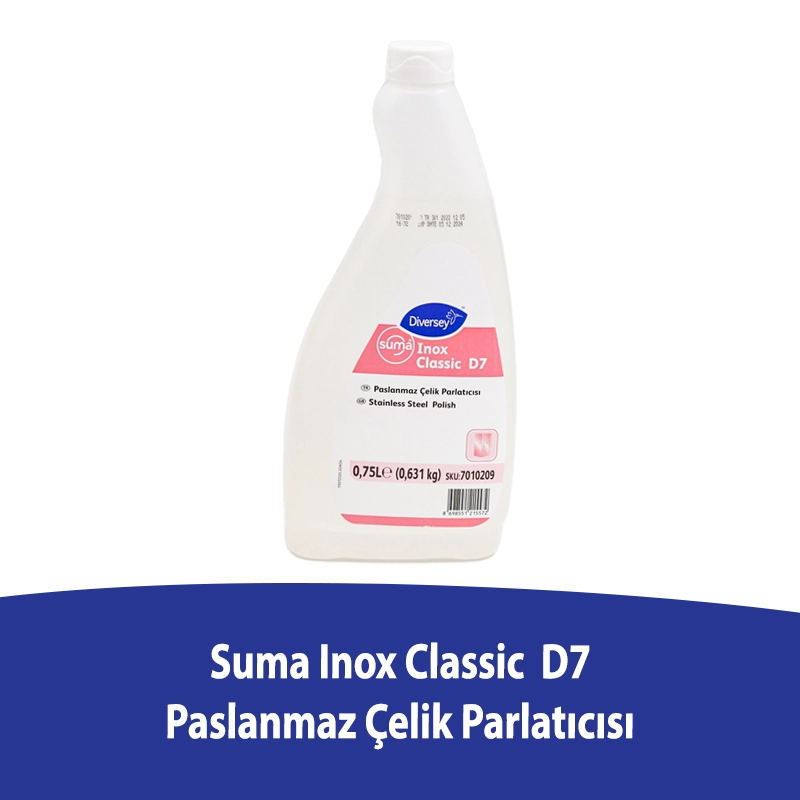 Diversey Suma Inox Classic D7 Paslanmaz Çelik Parlatıcısı 0,75 L - 1