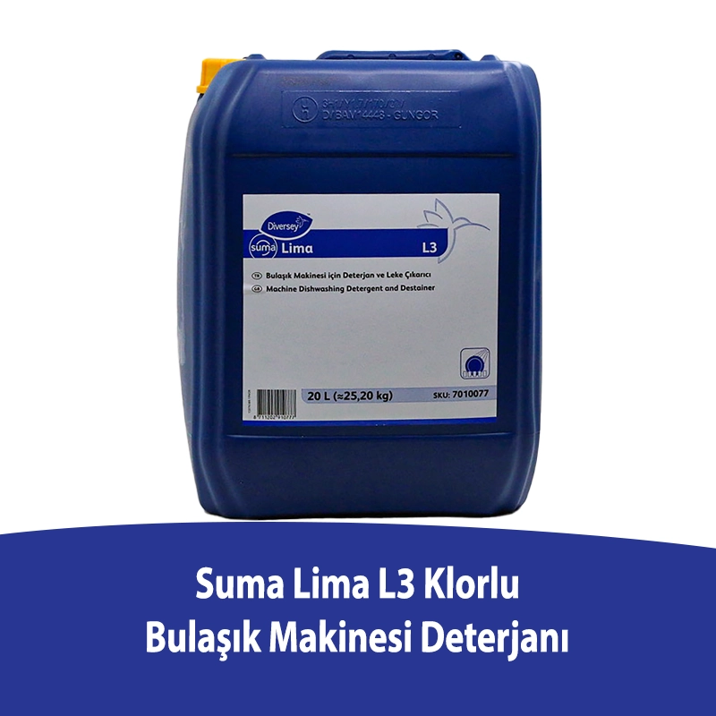 Diversey Suma Lima L3 Klorlu Bulaşık Makinesi Deterjanı 20 L - 1