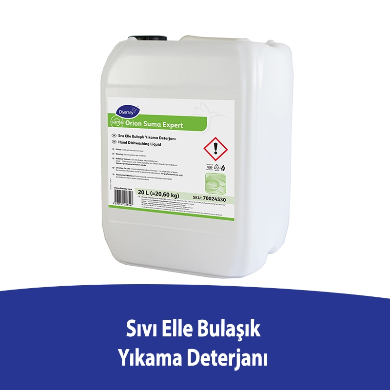 Diversey Suma Orion Expert Elle Bulaşık Yıkama Deterjanı 20 L - 1