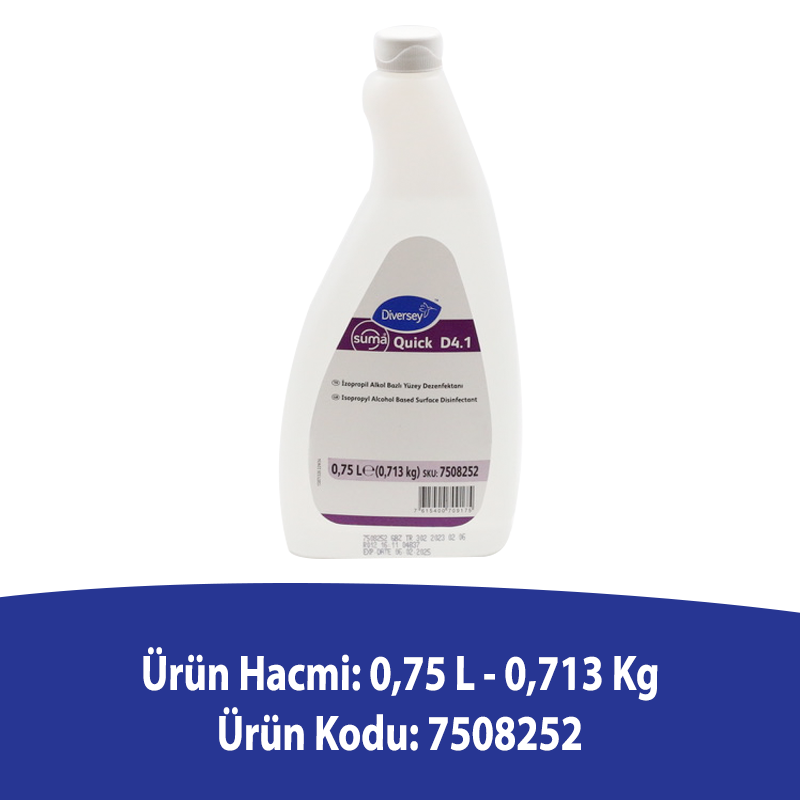 Diversey Suma Quick D4.1 Alkol Bazlı Yüzey Temizleyici - 2