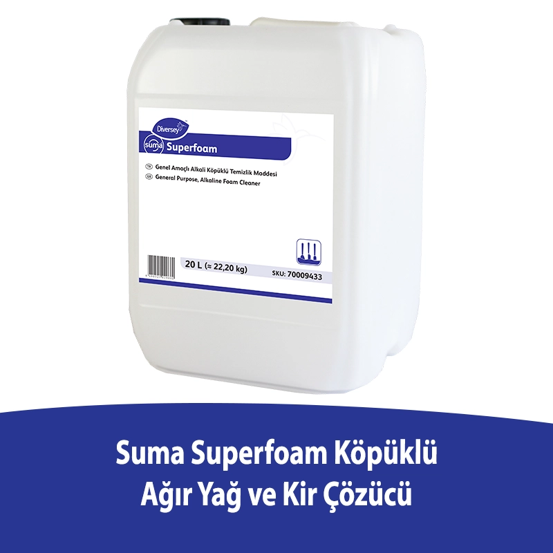 Diversey Suma Superfoam Köpüklü Ağır Yağ ve Kir Çözücü Deterjan 20L - 1