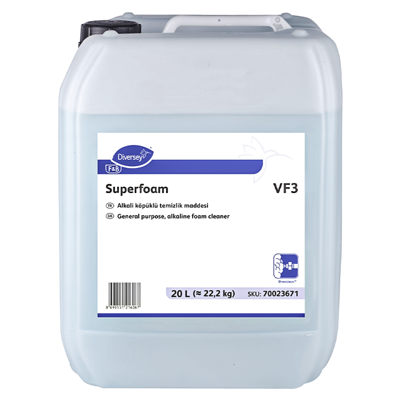 Diversey Superfoam VF3 Köpüklü Ağır Yağ ve Kir Çözücü Deterjan 20 L - Thumbnail