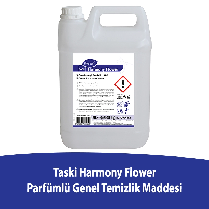 Diversey Taski Harmony Flower Parfümlü Genel Temizlik Maddesi 5 L - 1