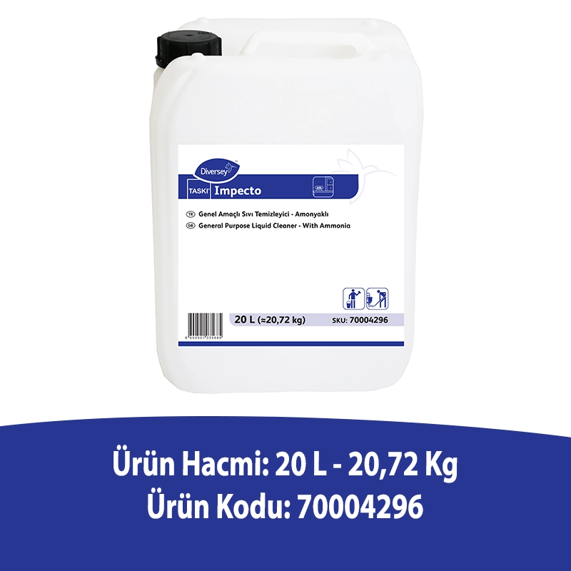 Diversey Taski Impecto Amonyaklı Gemel Temizlik Deterjanı 20 L - 2