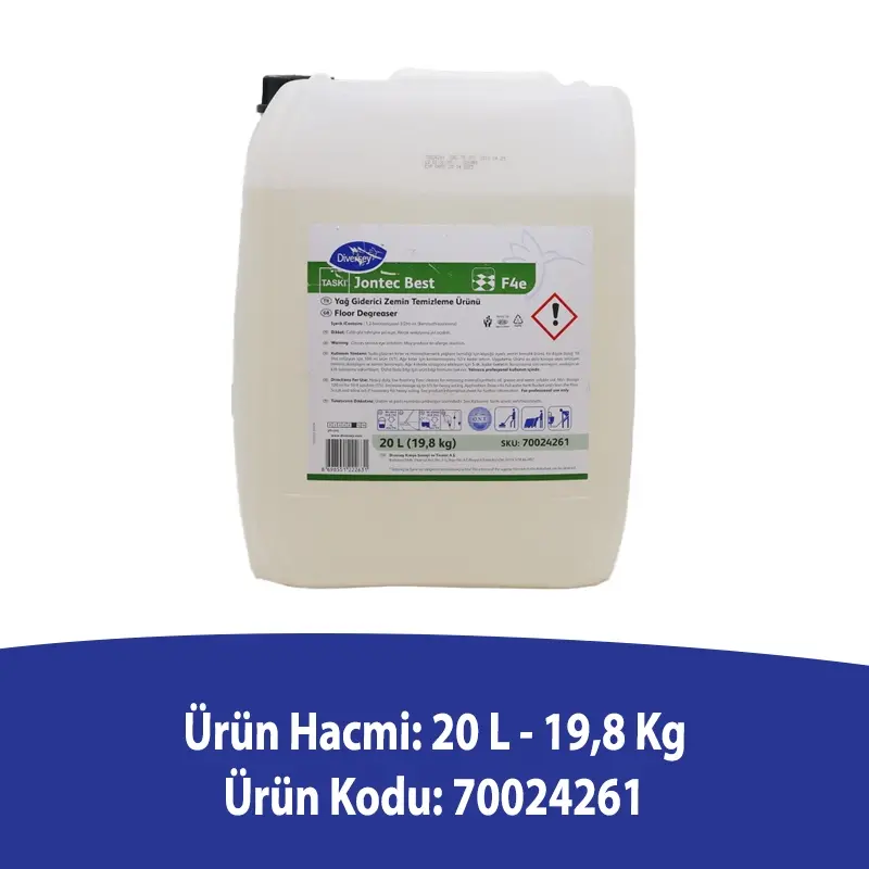 Diversey Taski Jontec Best F4E Ağır Kir ve Yağ Çözücü Yer Temizleyici 20 L - 2