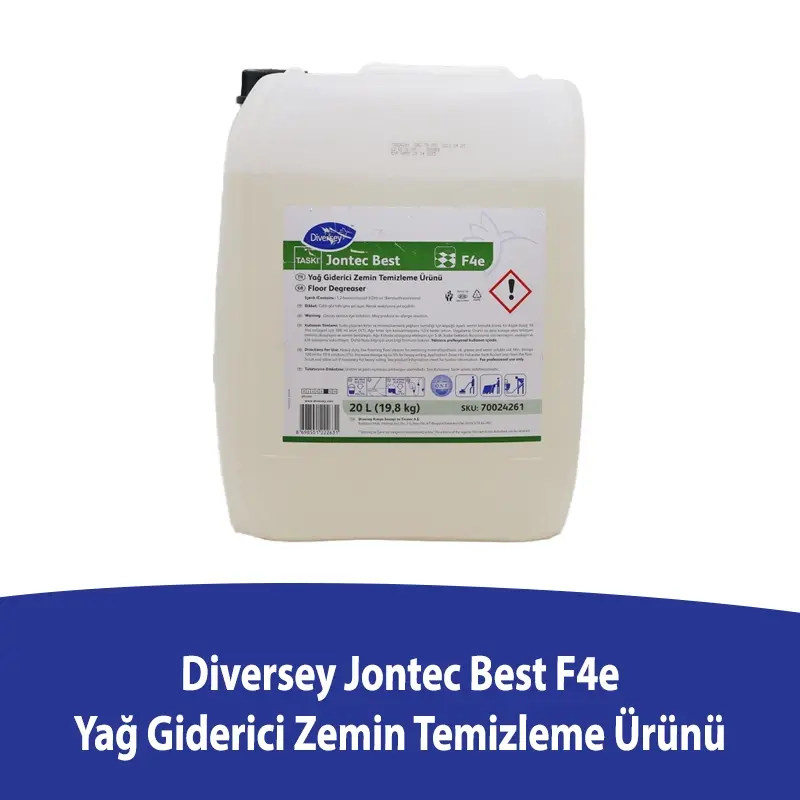 Diversey Taski Jontec Best F4E Ağır Kir ve Yağ Çözücü Yer Temizleyici 20 L - 1