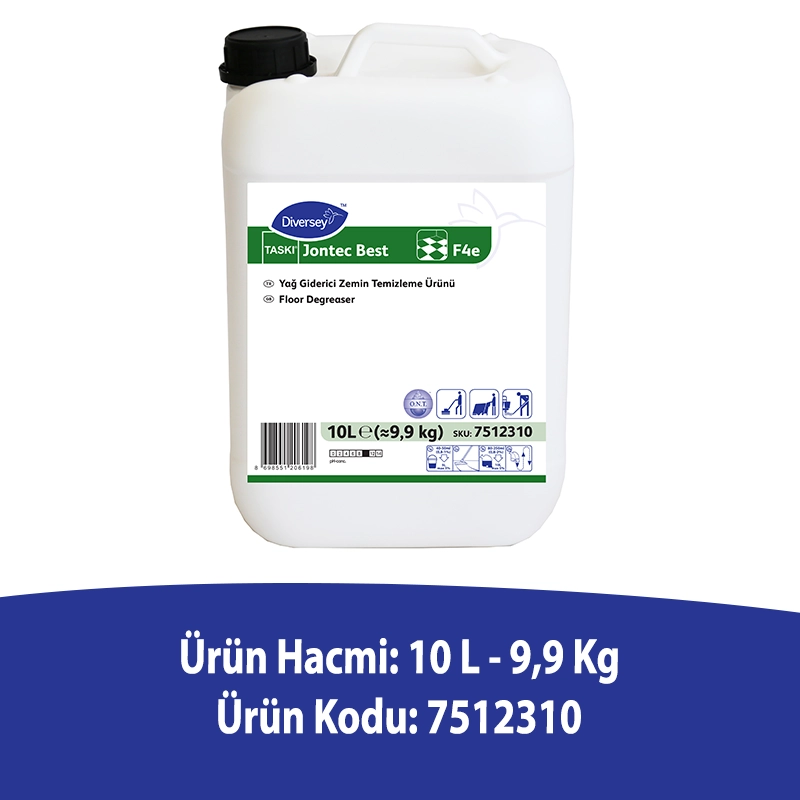 Diversey Taski Jontec Best F4e Ağır Kir ve Yağ Çözücü Yer Temizleyici 10L - 2