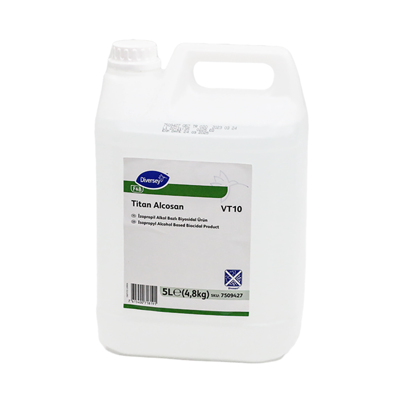 Diversey Titan Alcosan VT10 Yüzey Dezenfektanı Biyosidal Ürün 5L/ 4,8 Kg - 3
