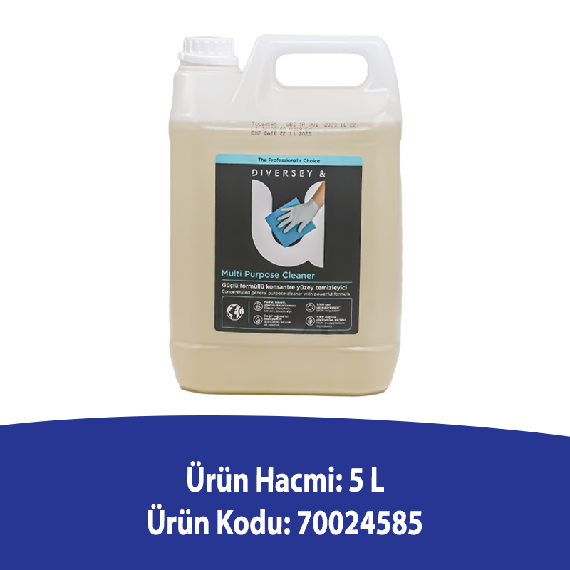 Diversey & U Multi Purpose Cleaner Konsantre Yüzey Temizleyici 5 L - 2