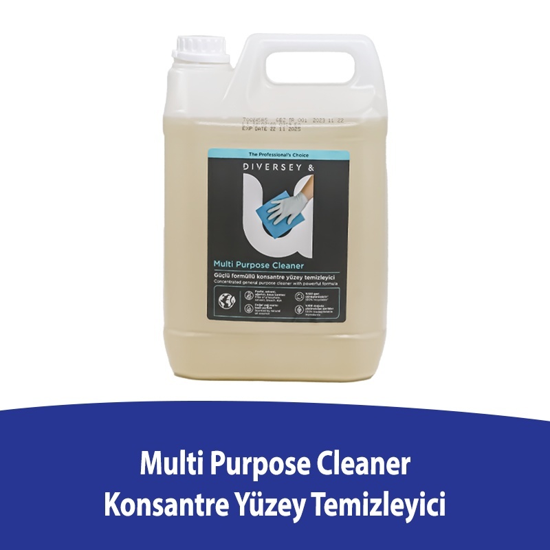 Diversey & U Multi Purpose Cleaner Konsantre Yüzey Temizleyici 5 L - 1