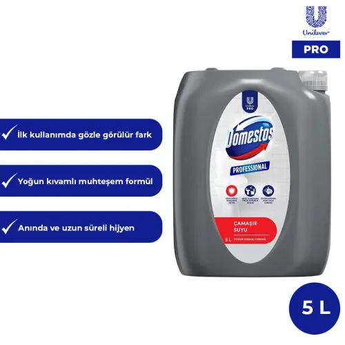 Domestos Professional Yoğun Kıvamlı Çamaşır Suyu 5L - 5Kg U Pro - 1