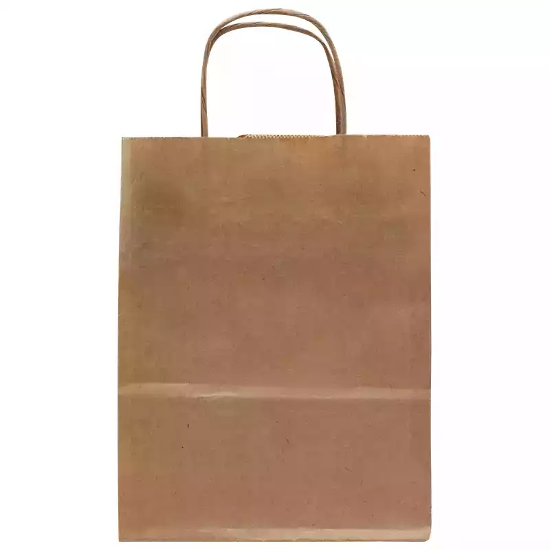 Esmer Kraft Kağıt Çanta Küçük 20x10x22cm 25li Paket - ANGUN AMBALAJ
