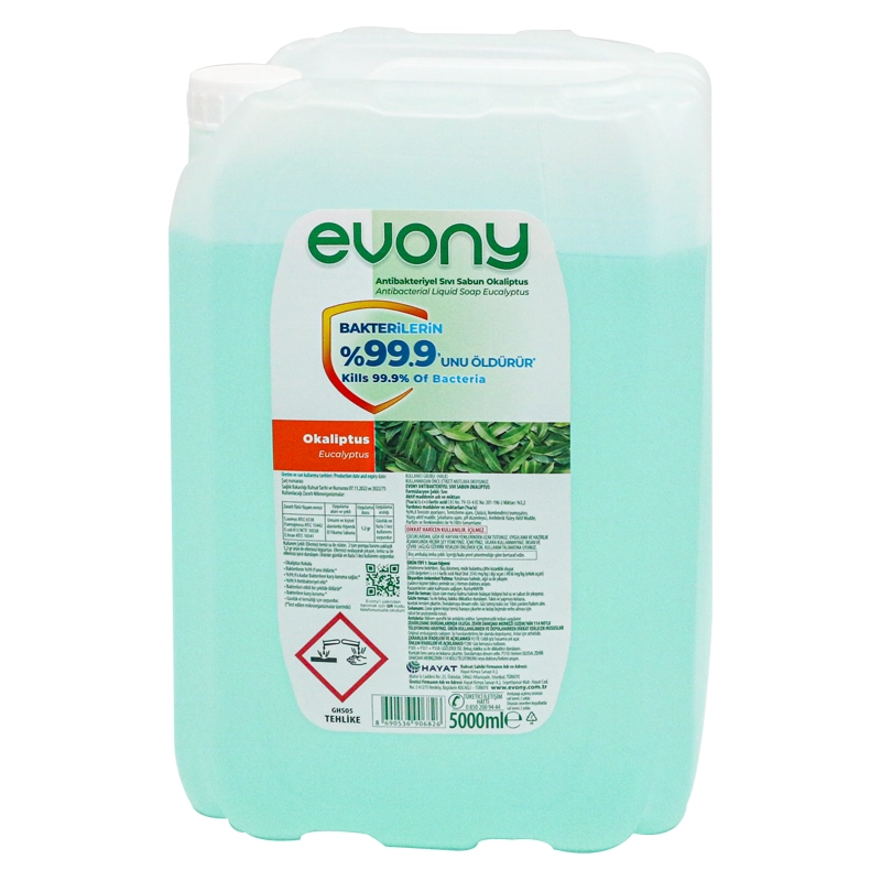 Evony Antibakteriyel Okaliptus Sıvı Sabun 5 Lt - 1
