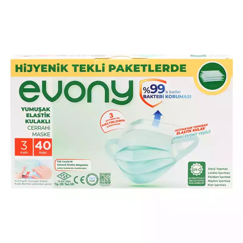 Evony Maske 40'lı Tekli Paket - Focus