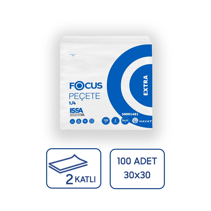 Focus Extra 30x30cm Kağıt Peçete 100Lü 24 Paket - 1