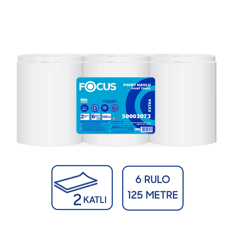 Focus Extra İçten Çekmeli Kağıt Havlu 125mt 6Lı - 1