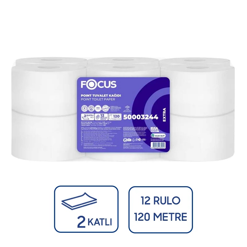 Focus Extra İçten Çekmeli Tuvalet Kağıdı 12li 120 Mt Yeni - Focus